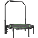 Saliekams mini fitnesa batuts 102 cm pieaugušajiem ar rokturi treniņiem