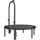 Saliekams mini fitnesa batuts 102 cm pieaugušajiem ar rokturi treniņiem