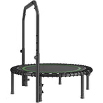 Saliekams mini fitnesa batuts 102 cm pieaugušajiem ar rokturi treniņiem