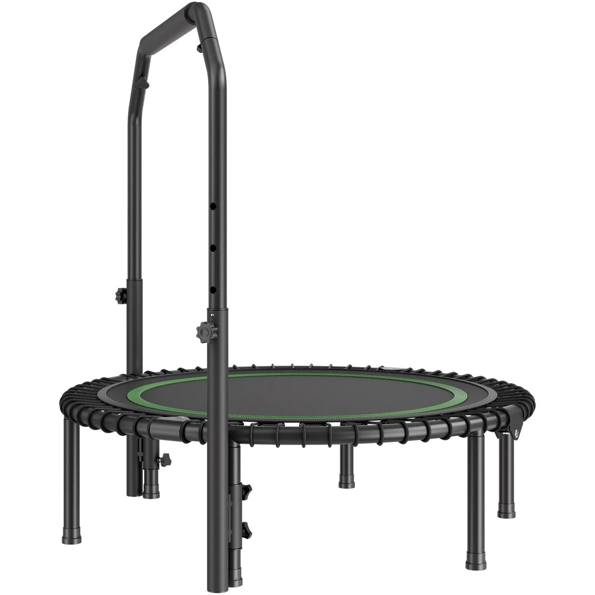 Saliekams mini fitnesa batuts 102 cm pieaugušajiem ar rokturi treniņiem
