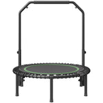 Saliekams mini fitnesa batuts 102 cm pieaugušajiem ar rokturi treniņiem