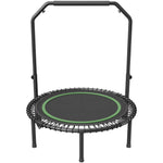 Saliekams mini fitnesa batuts 102 cm pieaugušajiem ar rokturi treniņiem