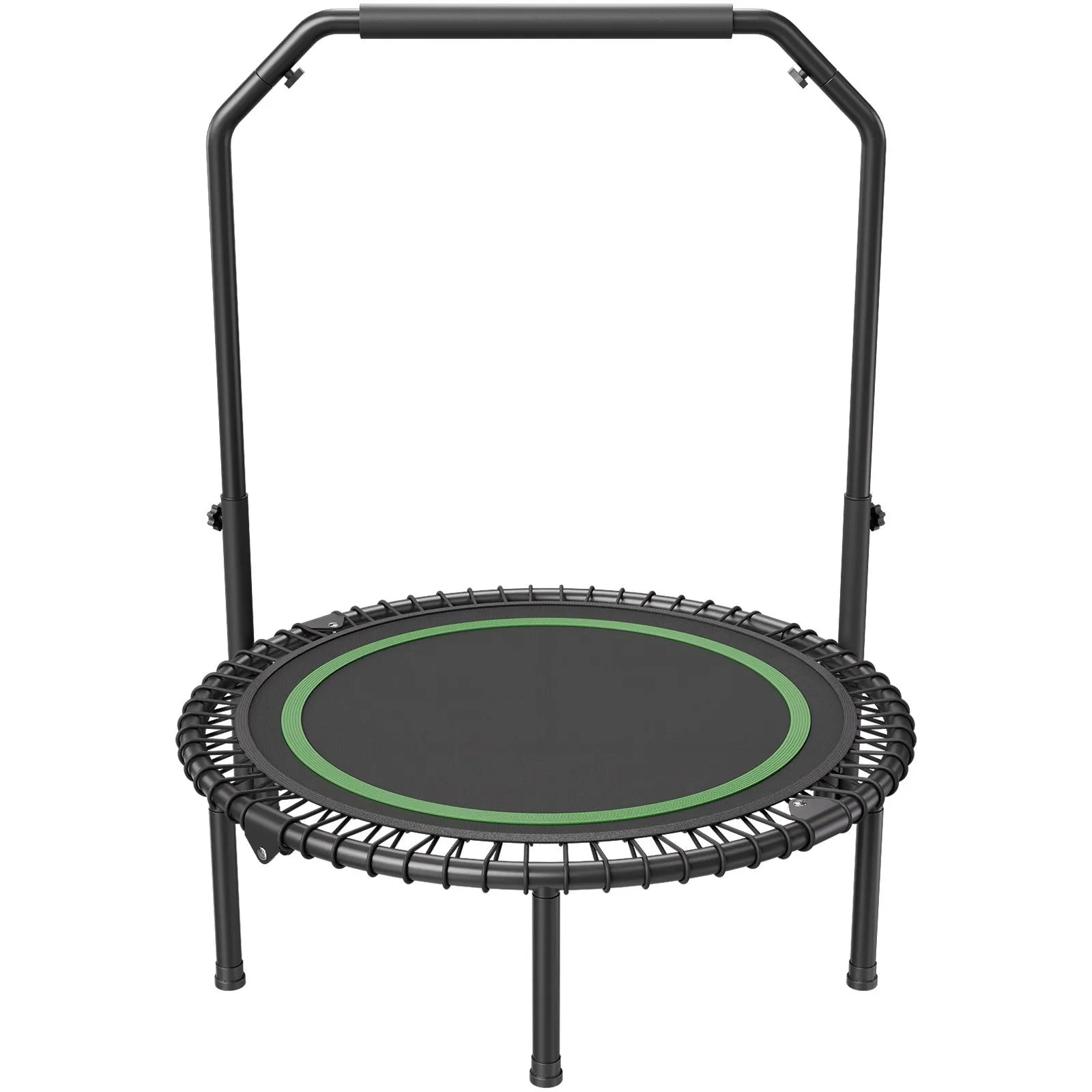 Saliekams mini fitnesa batuts 102 cm pieaugušajiem ar rokturi treniņiem