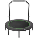Saliekams mini fitnesa batuts 132 cm pieaugušajiem ar rokturi treniņiem