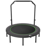 Saliekams mini fitnesa batuts 132 cm pieaugušajiem ar rokturi treniņiem