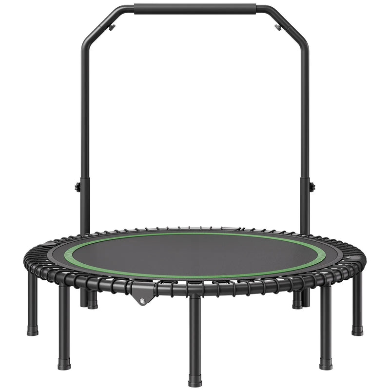 Saliekams mini fitnesa batuts 130 cm pieaugušajiem ar rokturi treniņie