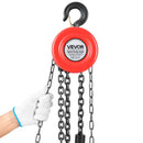 VEVOR rokas ķēdes pacēlājs, kravnesība 1 t, ar uzlabotu G70 cinkotu ķēdi, celšanas augstums 6 m, smagā tipa mehānisms, piemērots garāžai, noliktavai un mehāniskajām iekārtām, sarkans