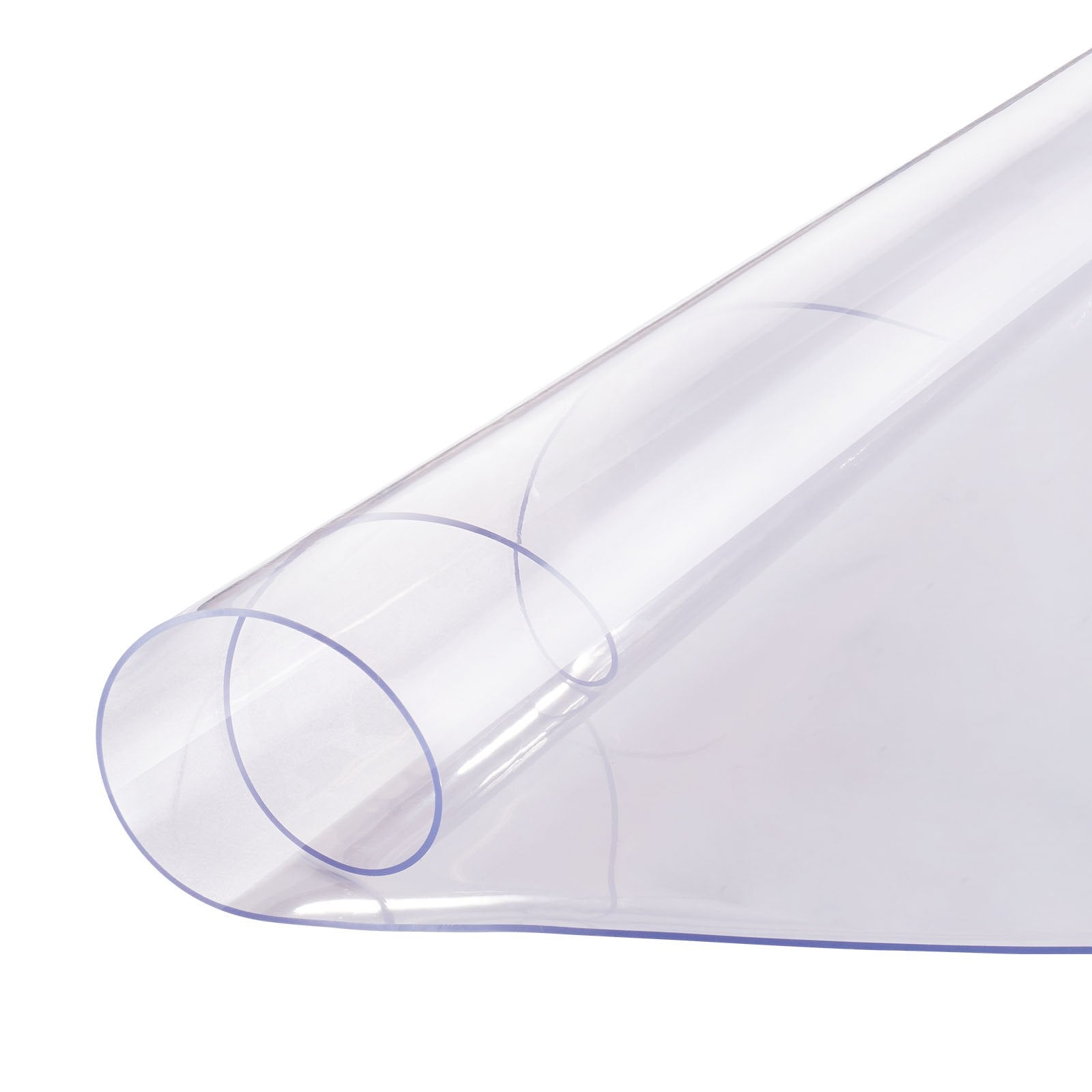 VEVOR PVC galda aizsargs, caurspīdīgs plastmasas pārklājs, apaļš, diametrs 107 cm, 2,0 mm biezums