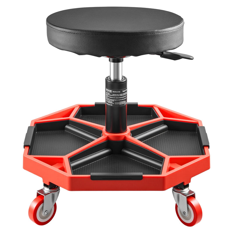VEVOR rullējošais mehāniķa krēsls, regulējams garāžas krēsls, 136 kg kravnesība ar riteņiem