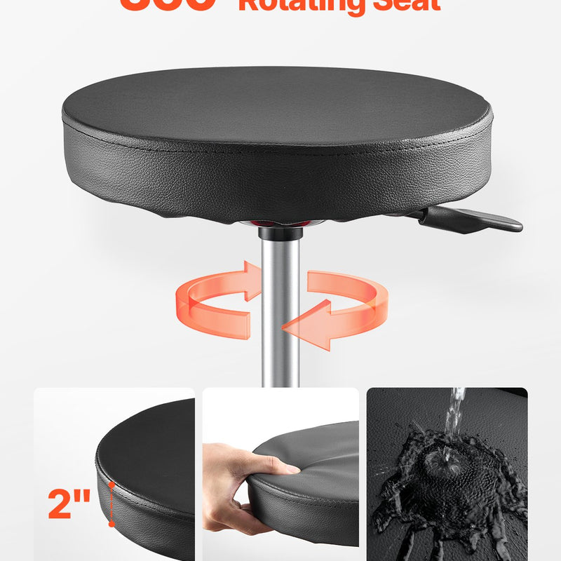 VEVOR rullējošais mehāniķa krēsls, regulējams garāžas krēsls, 136 kg kravnesība ar riteņiem