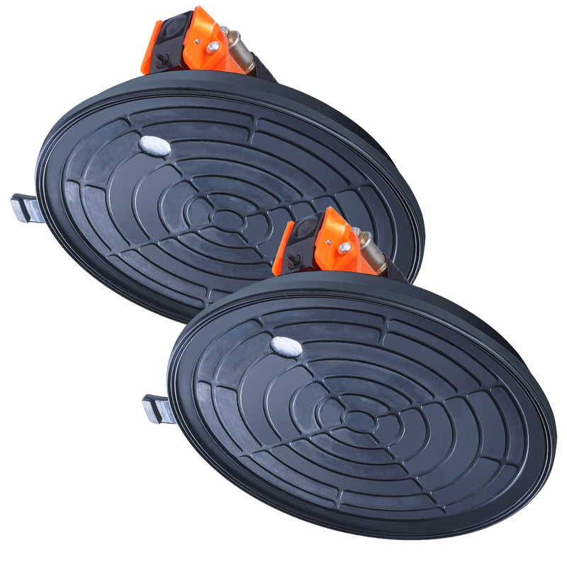 VEVOR Набор вакуумных присосок для стекла, 20,3 см, 2 шт, грузоподъемность 279 кг, со стальной ручкой и кейсом для переноски, промышленный тяжелый подъемник для перемещения стеклянных, гранитных, плиточных, металлических и деревянных поверхностей