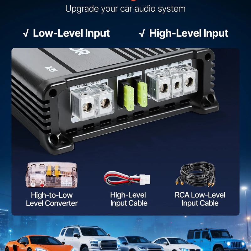 VEVOR automašīnas zemfrekvences skaļruņu komplekts ar 2 x 305 mm skaļruņiem, 490 W RMS, ar atsevišķu pastiprinātāju, korpusu un savienojuma kabeļu komplektu, paredzēts bagāžniekiem un auto audio sistēmām