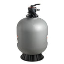 VEVOR baseina smilšu filtrācijas sistēma 609,6 mm, plūsma līdz 14,8 m³/h, virszemes un zemē ieraktiem baseiniem, 7-pozīciju daudzportu vārsts (filtrēšana, pretmazgāšana, skalošana, recirkulācija, novade, ziemas režīms, slēgts)