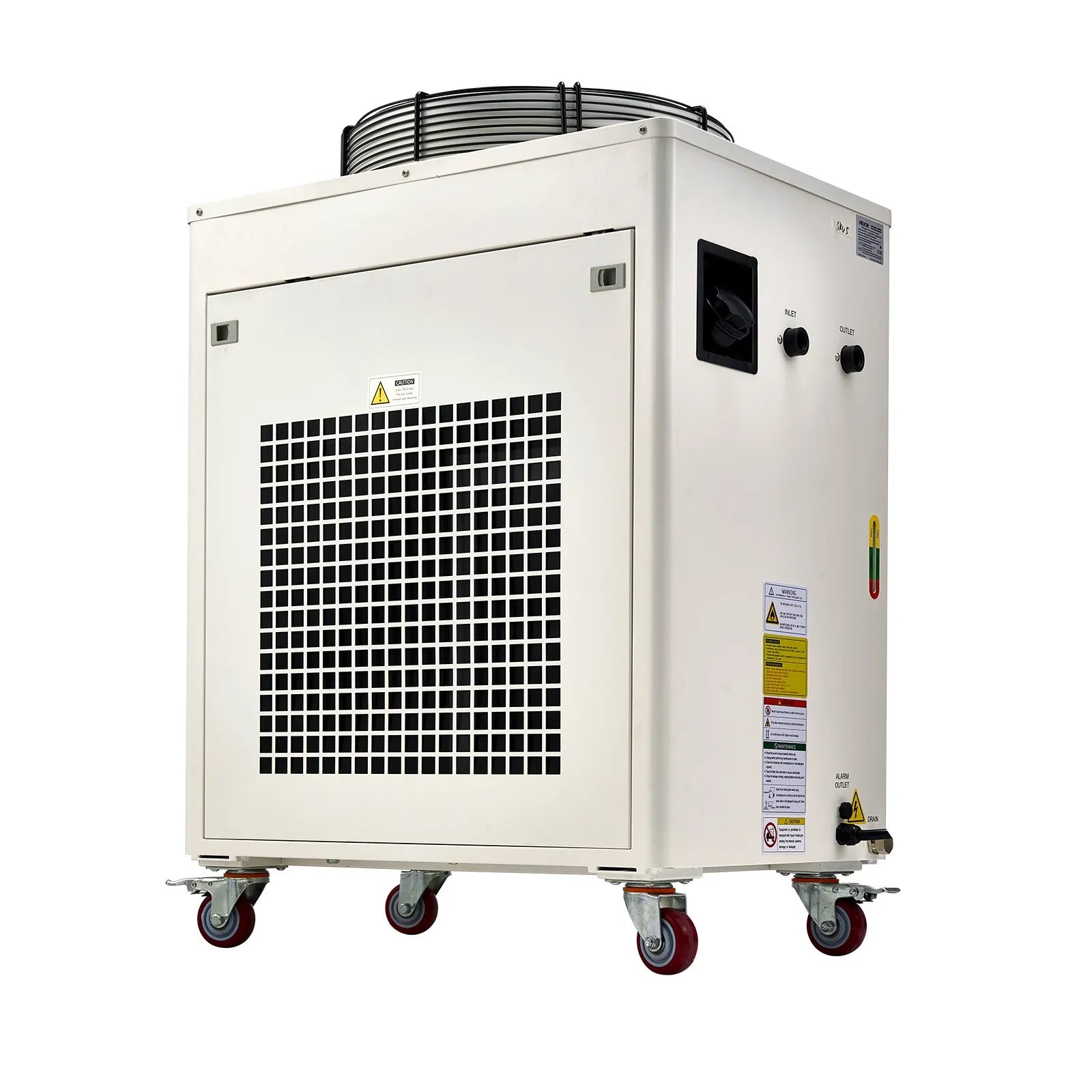 VEVOR industriālais ūdens dzesētājs, 8000 W, industriāla ūdens dzesēšanas sistēma ar kompresoru, maksimālais plūsmas ātrums 70 l/min, 40 l tvertnes ietilpība, lāzera dzesētājs CO₂ lāzera cauruļu gravēšanas un griešanas iekārtām