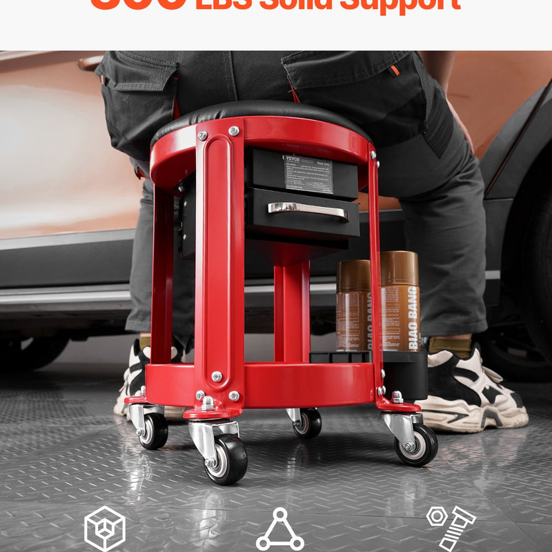 VEVOR mehaaniku rulltooli, garaažitool, 136 kg kandevõime, rataste ja hoiukohaga