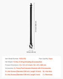 Posmu žoga pagarinātāji, 9 gab., 69,5 cm, augšējai sliedei 33–38 mm, U veida kronšteins