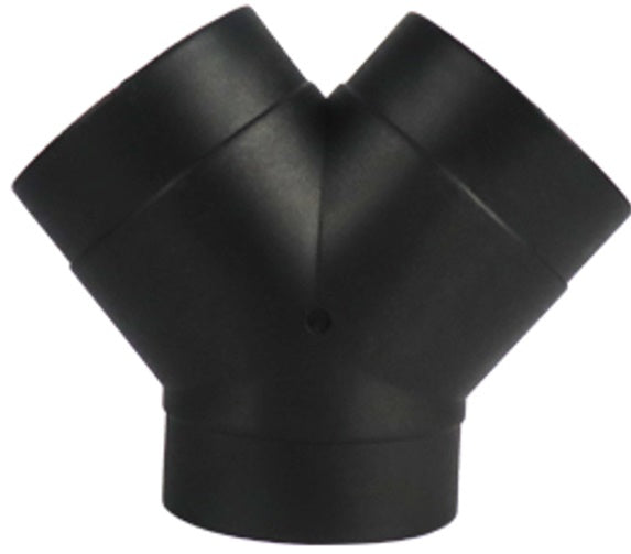 Y tipa pāreja no 1 uz 2 izejām priekš 75mm atveres,melns(Vevor dīzeļa sildītajiem)