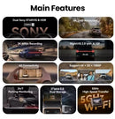 DDPAI Z60 Pro 4K auto video reģistrators – atbalsts 3 kamerām (priekšā, salonā, aizmugurē), SONY STARVIS2, ADAS, 5GHz Wi-Fi, 4G attālinātā piekļuve