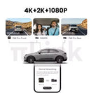 DDPAI Z60 Pro 4K auto video reģistrators – atbalsts 3 kamerām (priekšā, salonā, aizmugurē), SONY STARVIS2, ADAS, 5GHz Wi-Fi, 4G attālinātā piekļuve