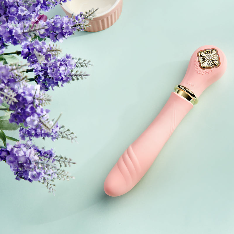 DESIRE vibrējoša ierīce ar priekš-uzsildīšanas funkciju līdz 42°,rozā krāsa,skatīt aprakstu,diskrēta piegāde melnā iepakojumā