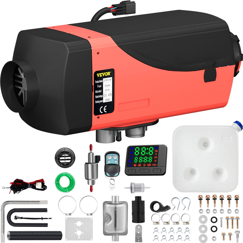 12V 2KW dīzeļa gaisa sildītājs garažām,treileriem, kemperiem, kravas automašīnām, laivām – 2000W ar skaņas slāpētāju(zemāk pilns apraksts)