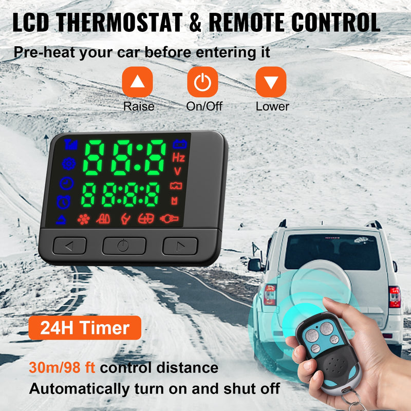 12V 2KW dīzeļa gaisa sildītājs garažām,treileriem, kemperiem, kravas automašīnām, laivām – 2000W ar skaņas slāpētāju(zemāk pilns apraksts)