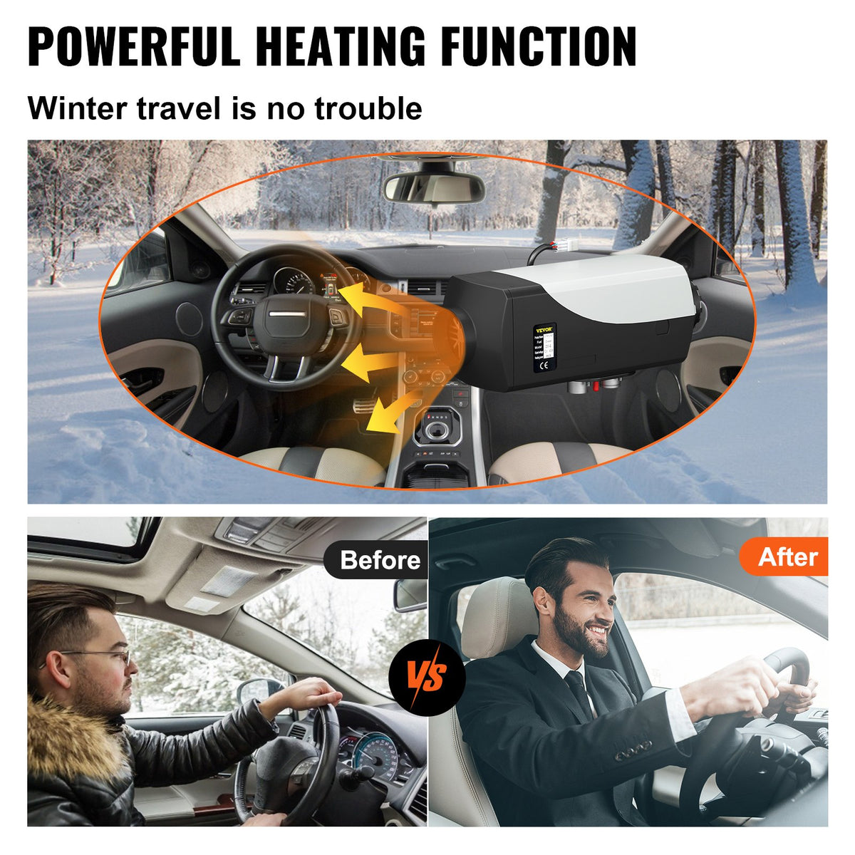 12V 8kW VEVOR  dīzeļa autonomais gaisa sildītājs stāvvietas sildītājs, 12V dīzeļa degvielas sildītājs ar LCD slēdzi un tālvadības pulti automašīnām, RV, laivām, autobusiem, kemperiem un citiem