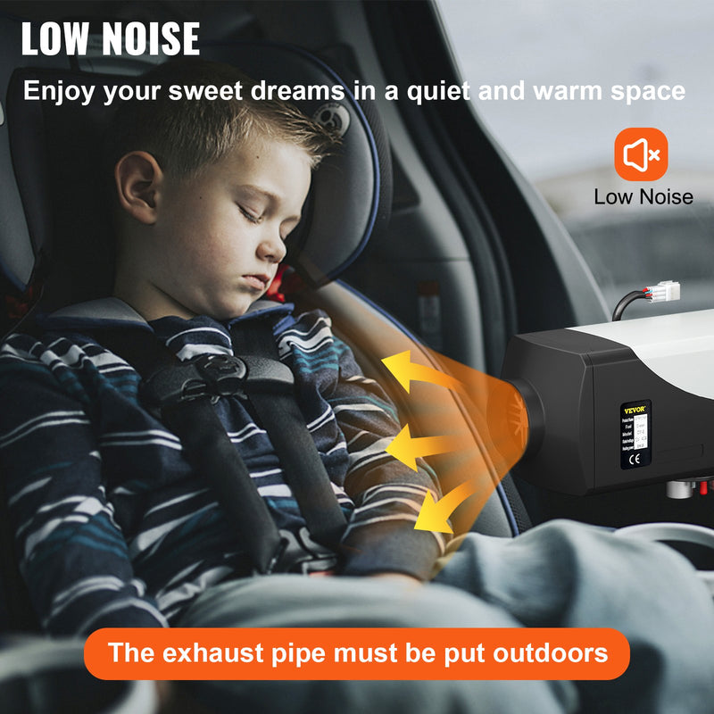 12V 8kW VEVOR  dīzeļa autonomais gaisa sildītājs stāvvietas sildītājs, 12V dīzeļa degvielas sildītājs ar LCD slēdzi un tālvadības pulti automašīnām, RV, laivām, autobusiem, kemperiem un citiem
