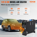 12V 8kW VEVOR diesel self-contained air heater, all in one 12V truck heater, single outlet, with black LCD switch, quick heat up diesel heater