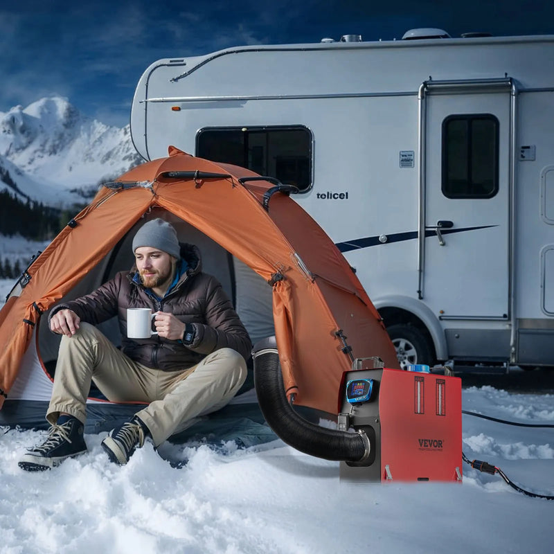 VEVOR 8 kW dīzeļdegvielas gaisa sildītājs 12V ar LCD vadību un tālvadības pulti