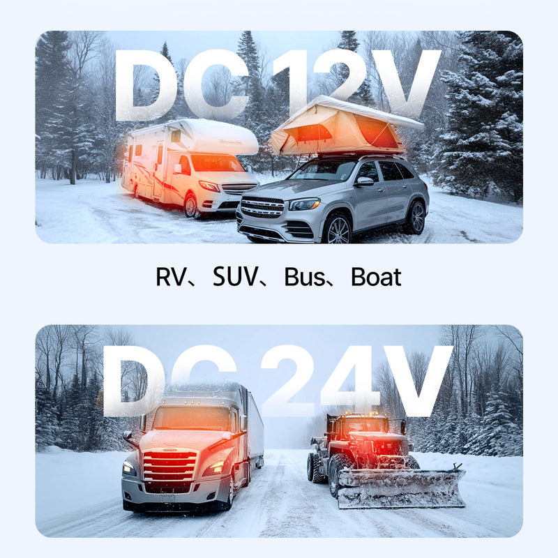 Dīzeļdegvielas gaisa sildītājs 8 kW, DC 12V, portatīvs ātrās uzsildes sildītājs ar tālvadības pulti un kvadrātveida krāsainu digitālo displeju, zema trokšņa līmeņa, piemērots kemperiem, kravas automašīnām, laivām un piekabēm