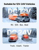 Dīzeļdegvielas gaisa sildītājs 8 kW, DC 12V, portatīvs ātrās uzsildes sildītājs ar tālvadības pulti un kvadrātveida krāsainu digitālo displeju, zema trokšņa līmeņa, piemērots kemperiem, kravas automašīnām, laivām un piekabēm