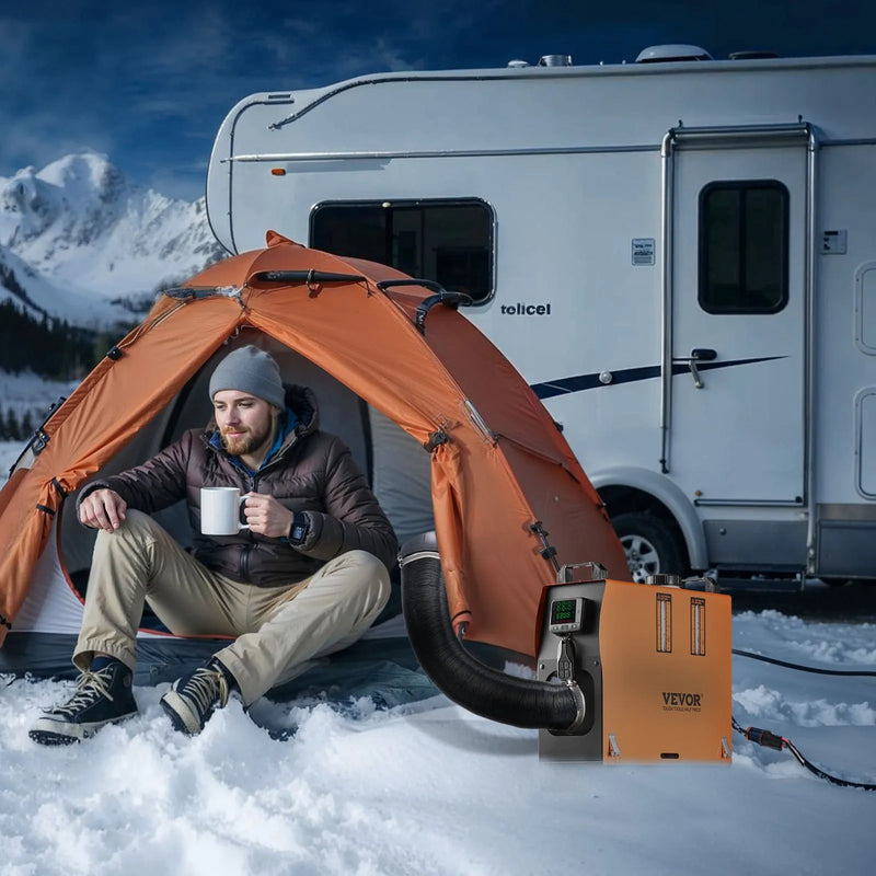 Dīzeļgaisa sildītājs 8 kW, 12V, ātras uzsildīšanas autostāvvietas sildītājs ar tālvadības pulti un krāsu displeju, zems trokšņu līmenis, balss paziņojumi, piemērots kemperiem, kravas automašīnām, furgoniem, laivām un piekabēm