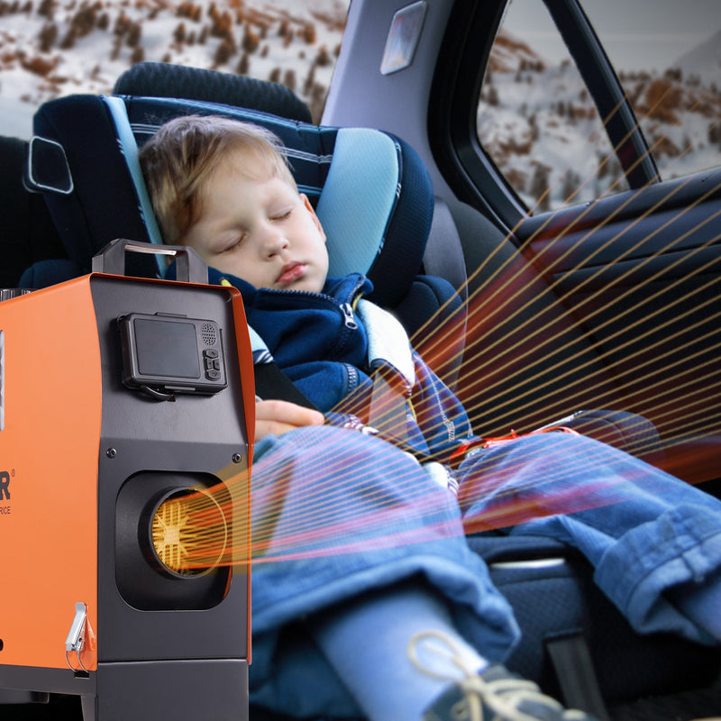 12V 5KW VEVOR Dīzeļa Gaisa Sildītājs viss vienā ar Bluetooth Lietotni un LCD Displeju Automobiļiem, Kemperiem un Iekštelpām