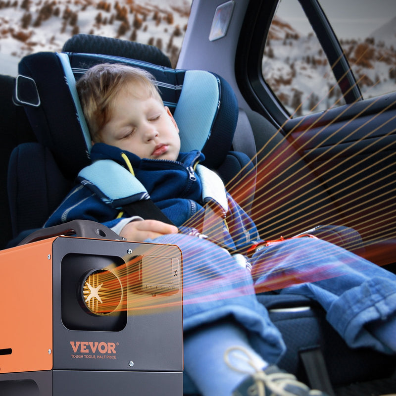 12V 5KW VEVOR All in one diisel õhksoojendi LCD kaugjuhtimispult autodele, haagissuvilatele ja siseruumidele.