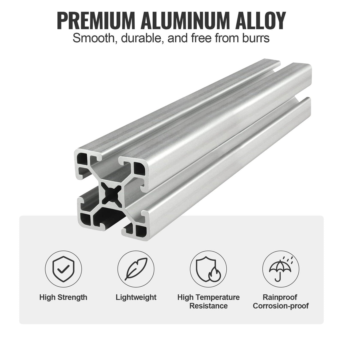 VEVOR Ainavas smalcinātājs, 915 mm alumīnija galva, 2600 mm regulējams rokturis, virve un peldošais elements