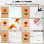 VEVOR PVC galda pārklājs, 117 × 183 cm, 1,5 mm biezs – ūdens- un eļļasizturīgs aizsargpārklājs