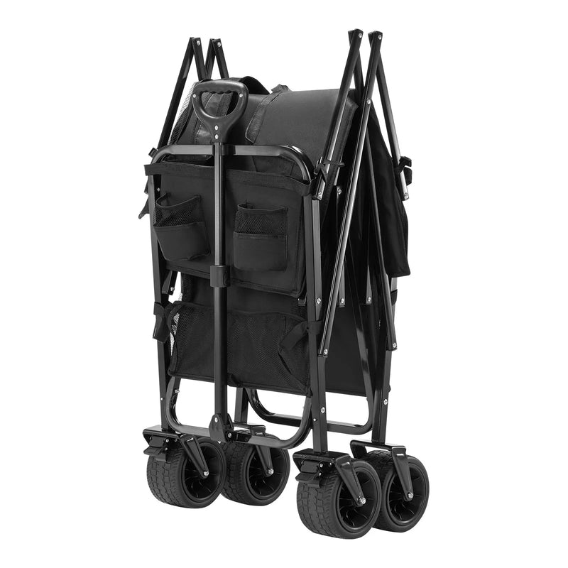 VEVOR Salokāms divstāvu ratiņkomplekts, 300 l, 204 kg kravnesība