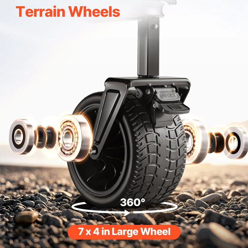 VEVOR Salokāms divstāvu ratiņkomplekts, 300 l, 204 kg kravnesība