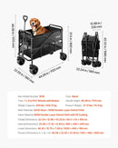 VEVOR Salokāms divstāvu ratiņkomplekts, 300 l, 204 kg kravnesība