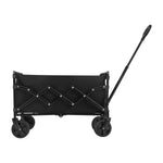 VEVOR saliekami transportēšanas ratiņi, 120 l salokāmi ratiņi ar visurgājēja riteņiem un regulējamu rokturi, izturīgi āra ratiņi pludmalei, iepirkumiem un dārzam, 102 kg kravnesība, melni