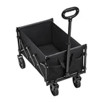 VEVOR saliekami transportēšanas ratiņi, 120 l salokāmi ratiņi ar visurgājēja riteņiem un regulējamu rokturi, izturīgi āra ratiņi pludmalei, iepirkumiem un dārzam, 102 kg kravnesība, melni