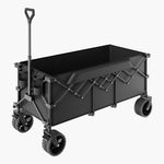 VEVOR saliekami transportēšanas ratiņi ar pagarināmu aizmugures bortu, 300 l ietilpība, salokāmi kravas ratiņi ar visurgājēja riteņiem un 204 kg kravnesību, izturīgi dārza ratiņi iepirkumiem, kempingam un āra aktivitātēm