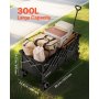 VEVOR saliekami transportēšanas ratiņi ar pagarināmu aizmugures bortu, 300 l ietilpība, salokāmi kravas ratiņi ar visurgājēja riteņiem un 204 kg kravnesību, izturīgi dārza ratiņi iepirkumiem, kempingam un āra aktivitātēm