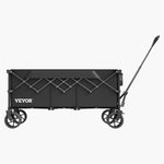 VEVOR saliekami transportēšanas ratiņi ar pagarināmu aizmugures bortu, 300 l ietilpība, salokāmi kravas ratiņi ar visurgājēja riteņiem un 204 kg kravnesību, izturīgi dārza ratiņi iepirkumiem, kempingam un āra aktivitātēm