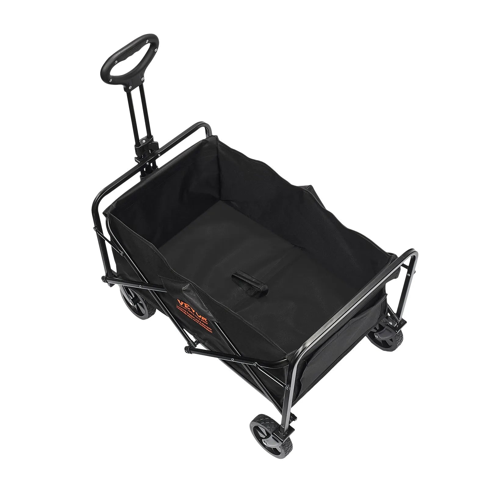 VEVOR saliekami transportēšanas ratiņi, 0,057 m³ pludmales ratiņi ar visurgājēja 12,7 cm riteņiem un dzērienu turētājiem, izturīgi salokāmi ratiņi ar 99,8 kg kravnesību kempingam un iepirkumiem