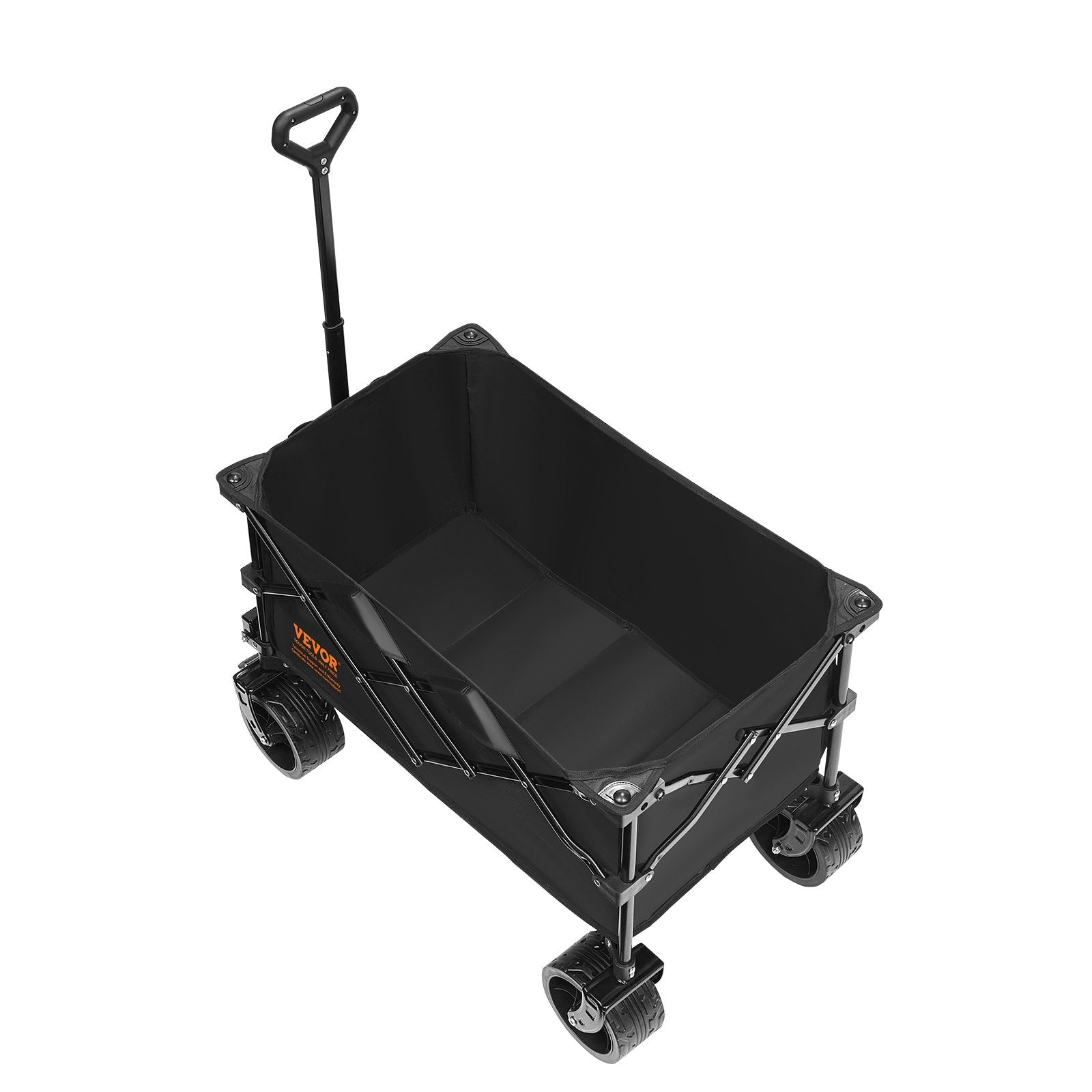 VEVOR saliekami transportēšanas ratiņi, 220 l pludmales ratiņi ar visurgājēja riteņiem un dzērienu turētājiem, izturīgi salokāmi ratiņi ar maksimālo kravnesību 150 kg kempingam, iepirkumiem un dārzam