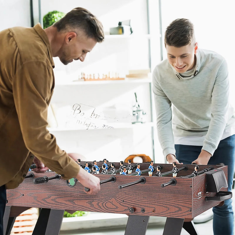 VEVOR salokāms galda futbola galds 107 cm, pilna izmēra iekštelpu modelis mājai, ģimenei un spēļu telpai, komplektā 2 bumbiņas