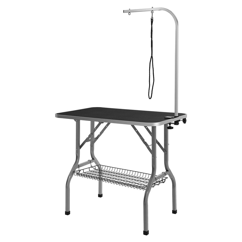 VEVOR Salokāms kopšanas galds mājdzīvniekiem ar stiprinājumu un cilpu, 915 × 610 mm, paredzēts maziem un vidējiem suņiem, slodze līdz 149,7 kg