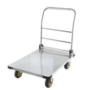 VEVOR platformas ratiņi, kravnesība 907,18 kg, smagas slodzes tērauda plakanie ratiņi ar grozāmiem riteņiem un rokturi, salokāmi, 900 × 600 × 900 mm